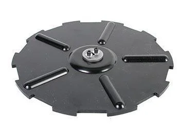 primary-31175 Hornady Lock-N-Load Automatic Case Feeder Rifle Plate, top view of black disc with raised guides
