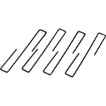 Hornady Universal Handgun Hangers, four black bent wire hangers arranged side by side