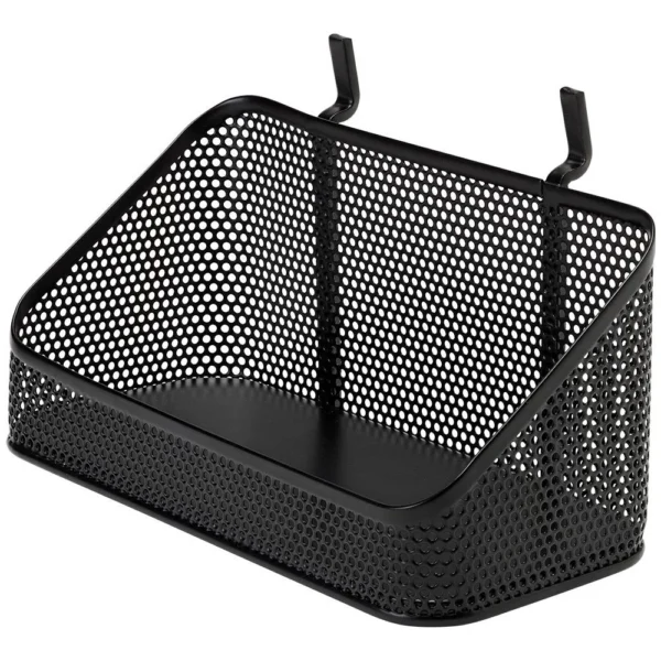 Hornady Square-Lok Parts Bin, black perforated open-top bin with two rear hooks