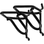 Hornady 2 Gun Rack, black tubular rack in angled front view