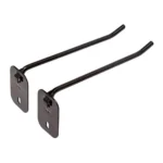 Hornady Square-Lok 6-inch Single Peg Hook, two black angled hooks with mounting plates