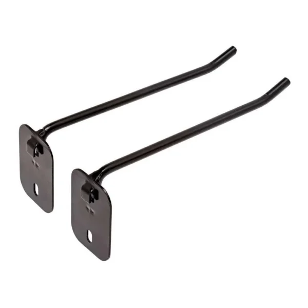 Hornady Square-Lok 6-inch Single Peg Hook, two black angled hooks with mounting plates