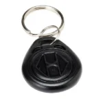 Hornady RAPiD Safe Key Fob, black oval fob with raised button and silver split ring