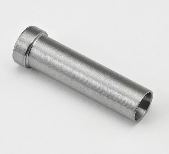 primary-31238 Hornady ELD Seating Stem, silver metal angled view with cylindrical body and open end