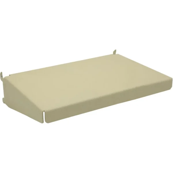 Hornady Square-Lok Compact Metal Shelf, angled top view in beige with raised edges