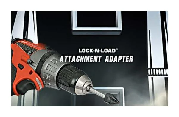 primary-31245 Hornady Lock-n-Load Attachment Adapter retail package showing adapter mounted in a drill