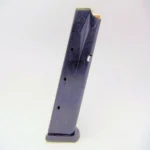 Bersa Thunder 40 Handgun Magazine, black matte steel magazine in angled side view