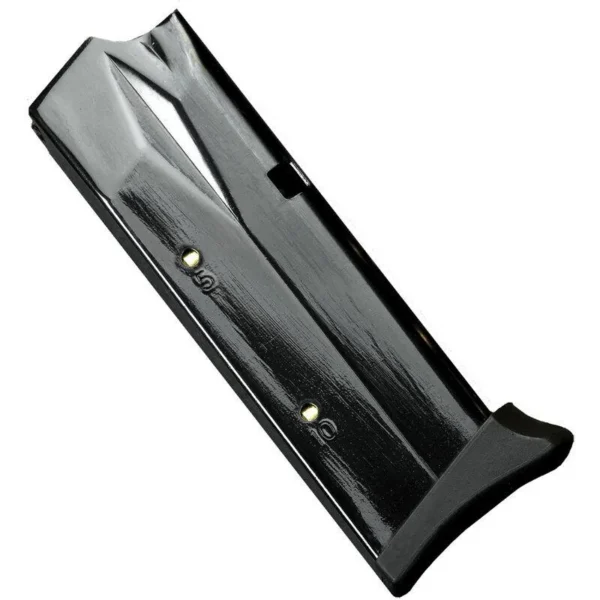 Bersa Thunder 40 Ultra Compact handgun magazine, angled black side view with base plate
