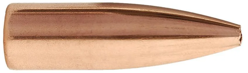 primary-31352 Sierra High Velocity Varminter rifle bullet, copper-colored side view with hollow point