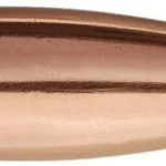 Sierra Pro-Hunter Rifle Bullets, close side view of copper-colored pointed bullet with exposed tip