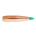 Sierra Green Tipped GameKing Rifle Bullets, side view of copper bullet with green polymer tip
