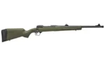 Savage Arms SAV 110 Ridge Hunter rifle, right-side view with green stock and black barrel