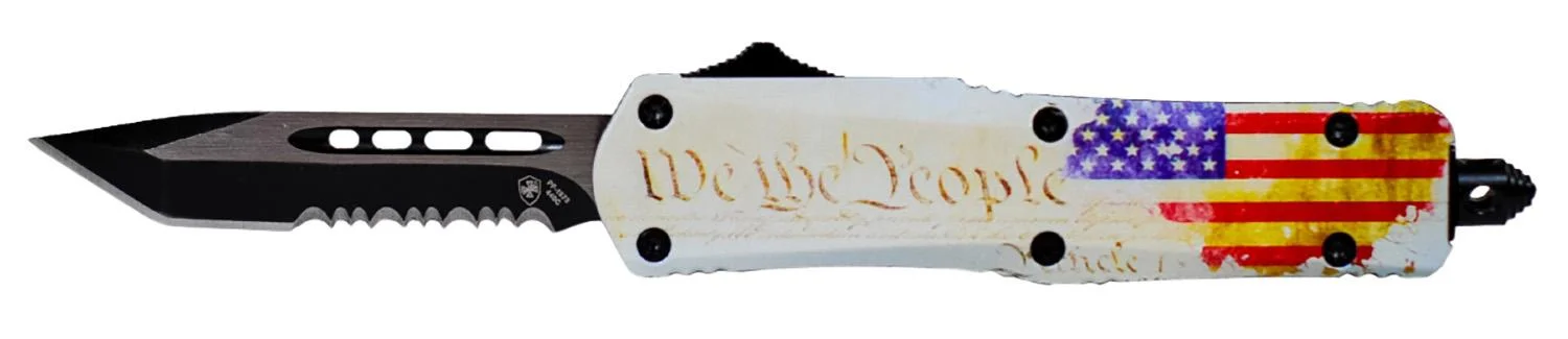 primary-31718 Templar Knife Small We The People Tanto Serrated Black