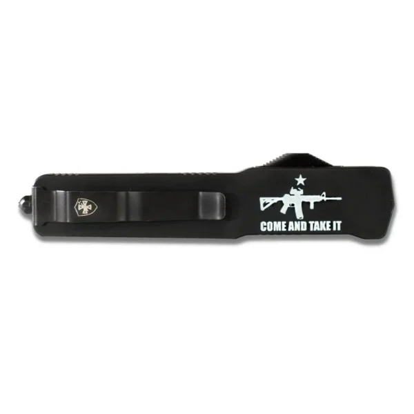 Templar Knives Premium Weighted Come and Take It Slim Knife black closed knife, side view