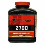 Accurate 2700 Rifle Powder, black bottle with red cap and red, black and white front label