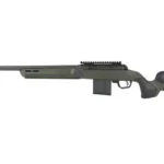 Savage Arms SAV 110 CRE PRDTR green bolt-action rifle, right-side view with black barrel