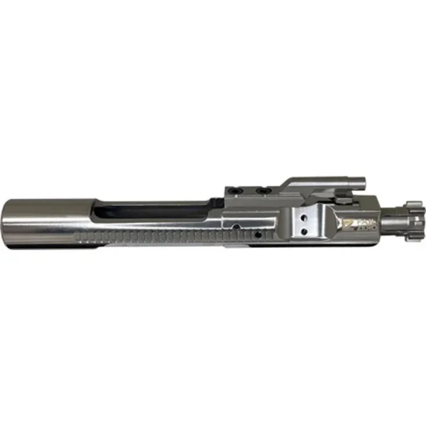 Fail Zero Assembled Bolt Carrier Group silver-finished side view with exposed bolt