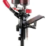MEC Sizemaster Reloader, red and black upright press with shell bottles and wide base