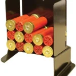 Mayville Engineering Co./Mec MEC EZ-Pak black metal holder loaded with red shotgun shells