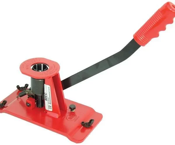 Mayville Engineering Co./Mec MEC Super Sizer, angled view in red with black lever and red grip