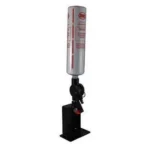 Mayville Engineering Co./Mec MEC Powder Measure Drop Assembly, silver hopper on black stand