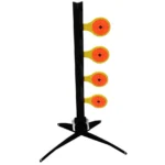 Birchwood Casey USA World of Targets .22 Rimfire Yellow Dueling Tree, four targets on black stand