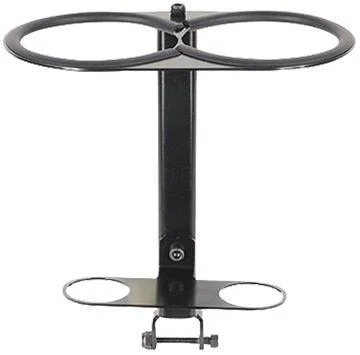 primary-31932 MEC Bottle Support for Single Stage Models, black upright support with circular bottle rings