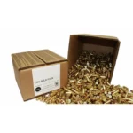 Remington UMC Handgun Ammunition, two brown bulk boxes with loose brass cartridges spilling out