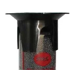 Mayville Engineering Co./Mec MEC EZ Fill Funnel in black, front view on a container