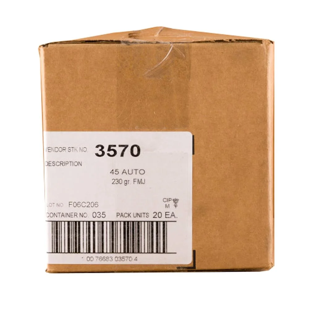 primary-31980 CCI Blazer Aluminum Handgun Ammunition, sealed brown cardboard case with white product label