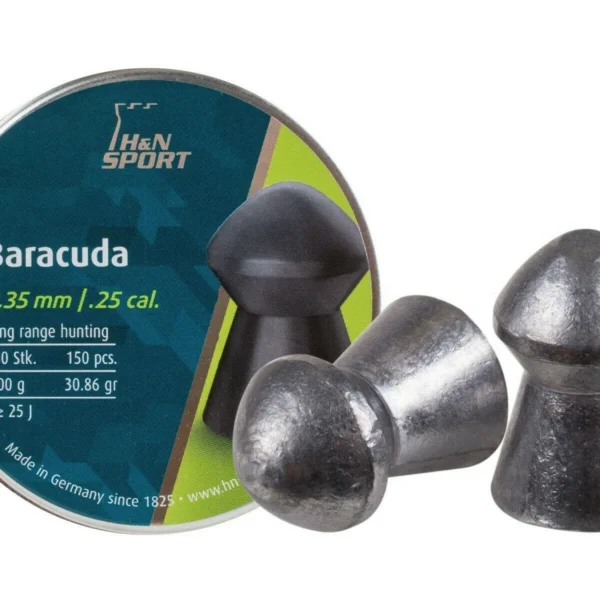 Hatsan USA / Escort Shotguns H&N Baracuda Hunter Extreme, tin and four grey pellets