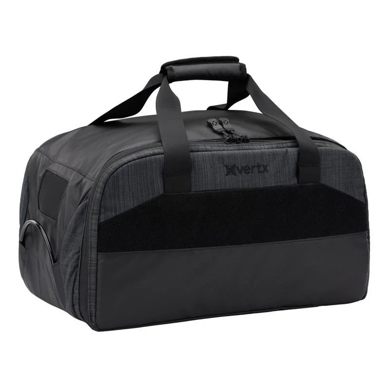 primary-32055 Fechheimer-Vertx VertX Course of Fire bag, heather black front view with handles and pockets