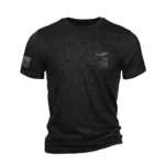 Nine Line Tactical Trash Panda Tri-Blend T-Shirt, black front view with small chest graphic