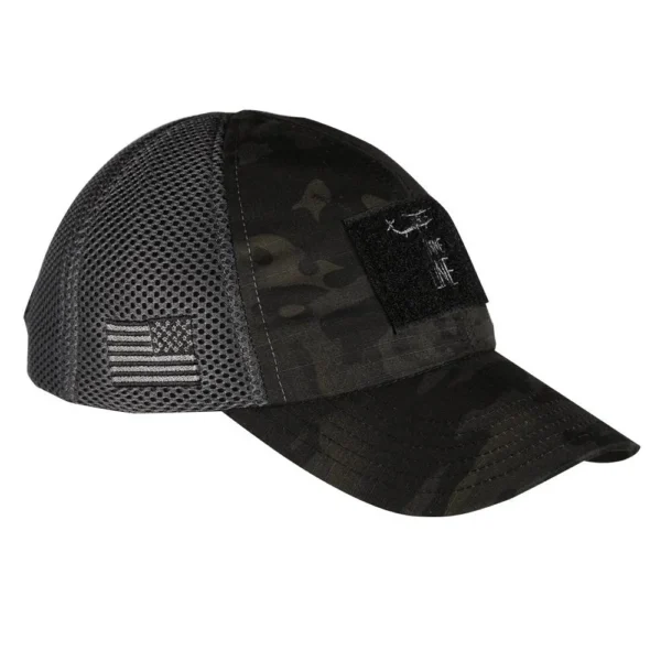 Nine Line Apparel Nine Line Dark American Made Mesh Back Hat with Dropline