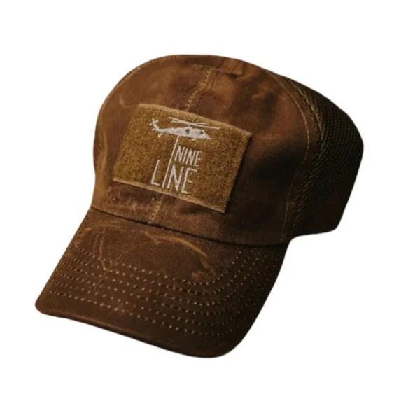 Nine Line Apparel Nine Line Tan American Made Mesh Back Hat with Dropline