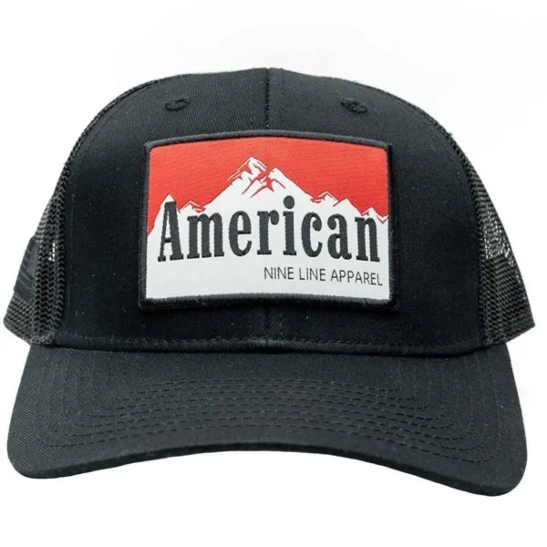 Nine Line Apparel Nine Line American 7-Panel Richardson Trucker Hat Black