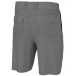 Huk Next Level 10.5 Shorts, overcast grey rear view with belt loops and back pockets