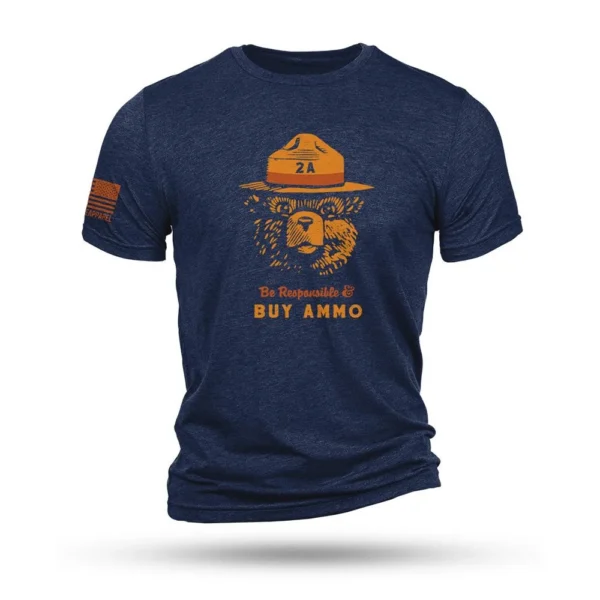 Nine Line Apparel Nine Line 2A Bear Navy Triblend T-Shirt L