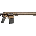 Patriot Ordnance Factory POF REVOLUTION DI, bronze left-side view with black stock and magazine