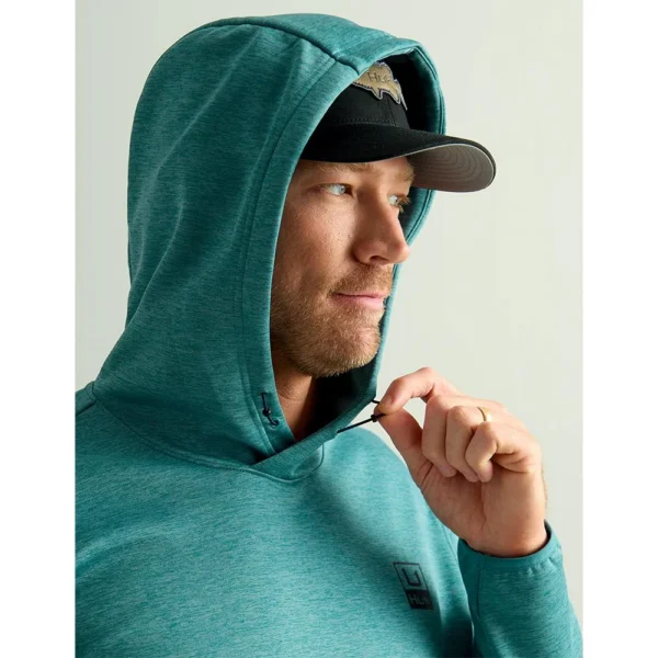 Marolina DBA HUK Huk Huk'd Up Performance Fleece Hoodie Storm Blue Heather XL