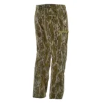 Nomad Stretch-Lite NXT Pants, front view in Mossy Oak Bottomland camouflage with cargo pockets