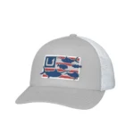 Marolina DBA HUK Huk Trophy Flag Trucker Hat Light Grey