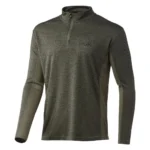 Marolina DBA HUK Huk Coldfront 1/4 Zip Long Sleeve Shirt Heather Moss S