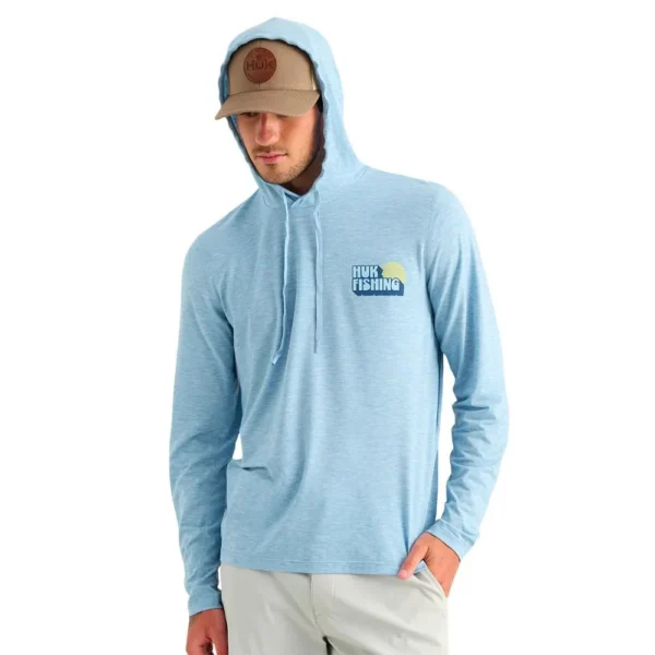 Marolina DBA HUK Huk Drift Long Sleeve Hoodie Shipyard Heather 2XL