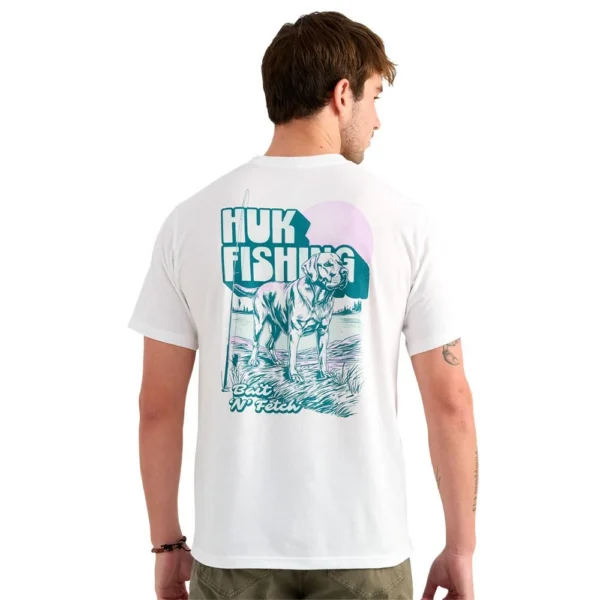 Marolina DBA HUK Huk Bait 'N Fetch Short Sleeve Tee White L