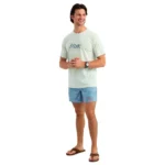 Marolina DBA HUK Huk Script Short Sleeve Tee Pale Algae Heather S