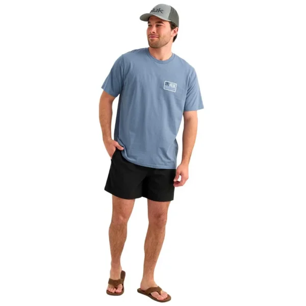 Marolina DBA HUK Huk Born Wave Short Sleeve Shirt Stormy Blue S