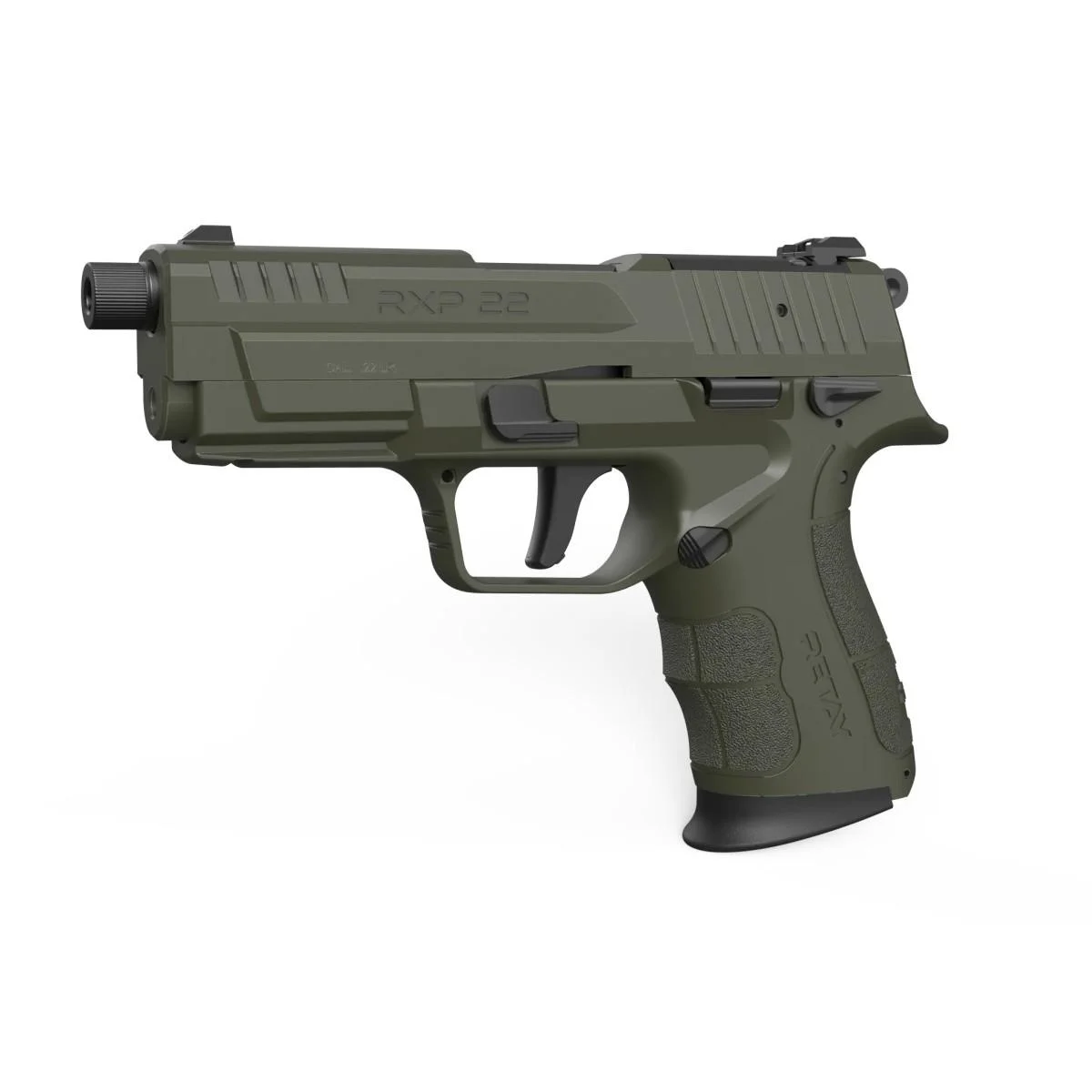 primary-32337 Retay USA Retay RXP22 Handgun .22 LR 13rd (1) & 18rd (1) Magazines 4" Threaded Barrel OD Green