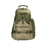 AOB Bog Prevail Everyday Pack tan backpack with front pockets, straps and top handle, front view