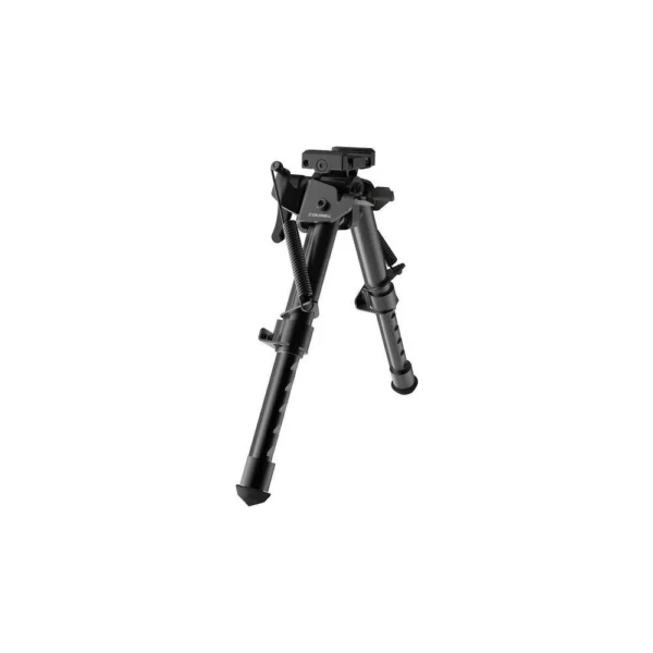 AOB Caldwell XLA HD TAC 6-9 Bipod, black three-quarter view with deployed adjustable legs